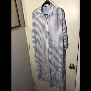 Oversized  button down shirt dress